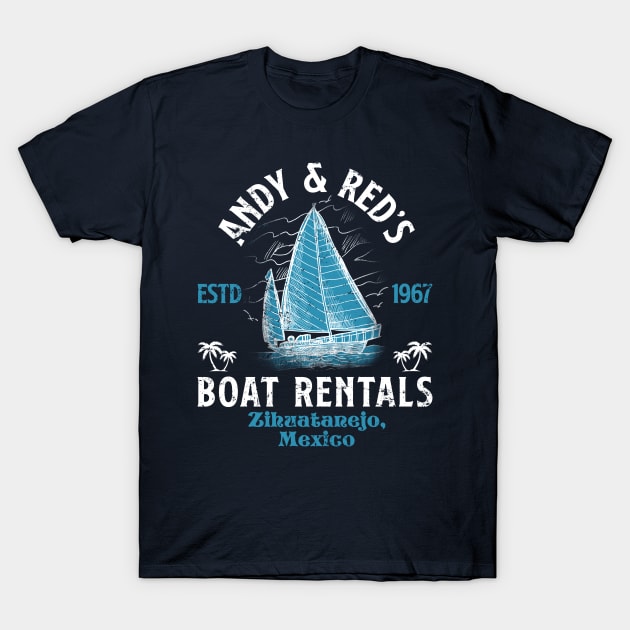 Andy & Red's Boat Rentals Shawshank T-Shirt by scribblejuice